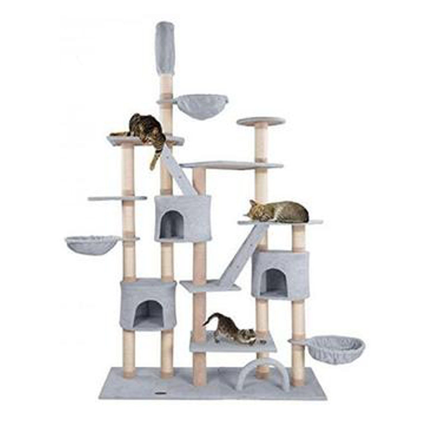 54-Inch Deluxe Multi-Level Cat Tree Tower with Condos & Hammock