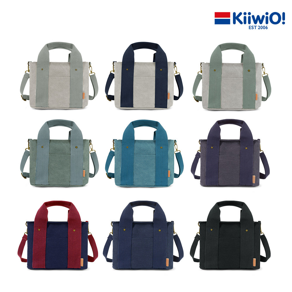 Kiiwi O![3.0拉鍊升級版]日本同步多隔層厚磅帆布兩用托特包 MISA(多色選)